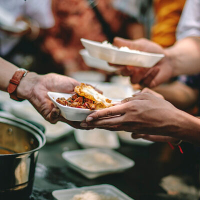 Prepared food/meal handed out